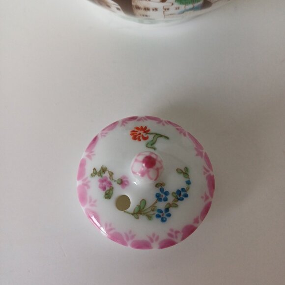 Gorgeous 1985 Franklin Mint HOCHST Fine Porcelain Mini 3.5" Teapot - Picture 7 of 12